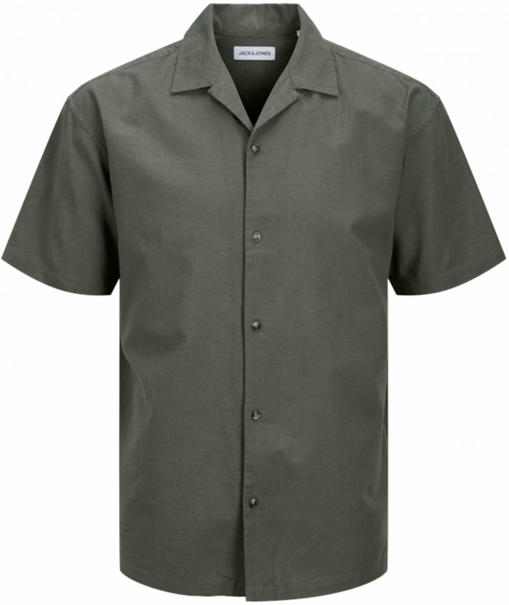 JACK & JONES Košeľa 'JJESUMMER RESORT'  tmavozelená