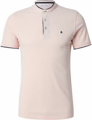 JACK & JONES Tričko 'JJEPaulos'  broskyňová / čierna