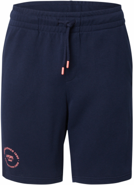 JACK & JONES Nohavice 'JPSTGordon Simon'  tmavomodrá / ružová