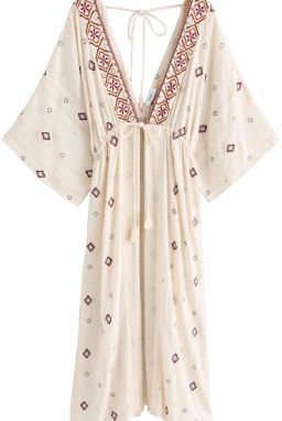 Next Kimono  modrá / červená / biela