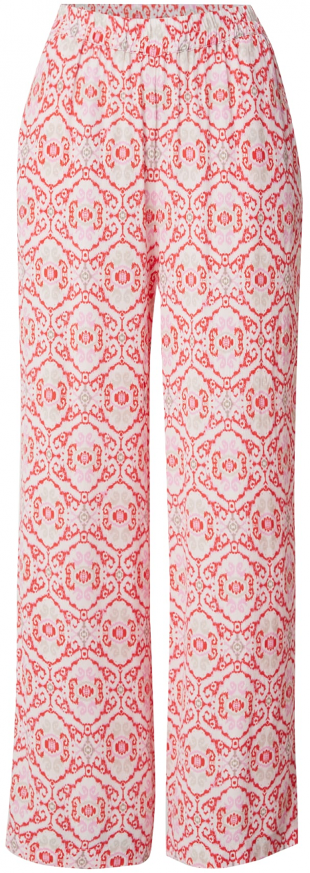 VILA Nohavice 'VIKikki'  sivá / rosé / červená / biela ako vlna