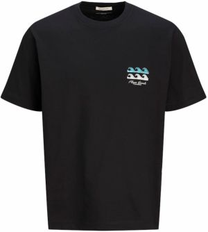 JACK & JONES Tričko 'JORCANGGU'  nefritová / čierna / biela