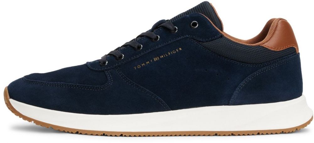 TOMMY HILFIGER Nízke tenisky  námornícka modrá / koňaková