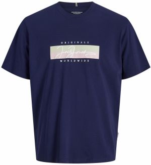 JACK & JONES Tričko 'JORFrederiksberg'  tmavomodrá / pastelovo zelená / ružová / biela