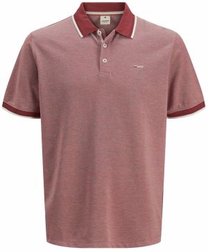 JACK & JONES Tričko 'JPRBLualves'  tmavočervená / biela