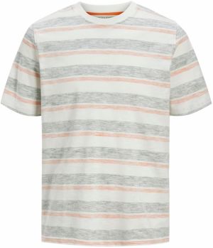 JACK & JONES Tričko 'JJBIRK'  zelená / oranžová / biela