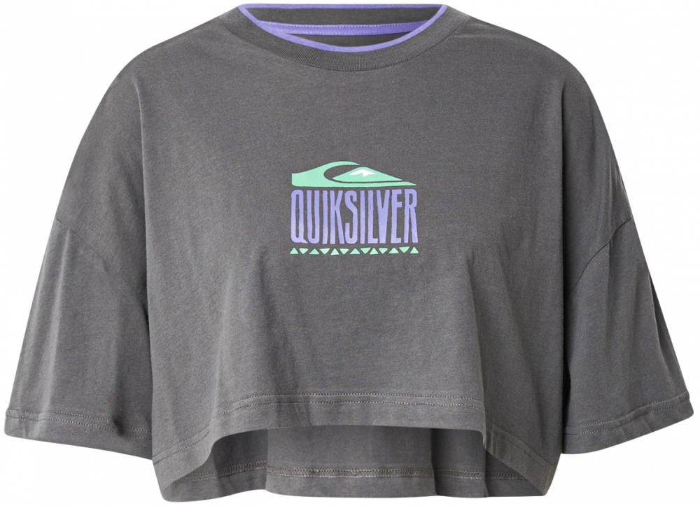 QUIKSILVER Tričko  mätová / fialová / čierna