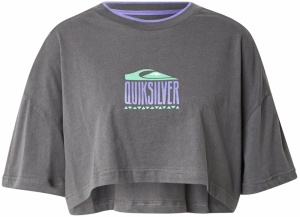 QUIKSILVER Tričko  mätová / fialová / čierna