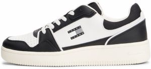 Tommy Jeans Nízke tenisky 'RETRO BASKET'  sivá / čierna / biela