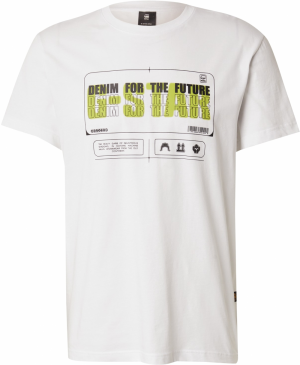 G-STAR Tričko 'Flyer'  svetlozelená / čierna / biela