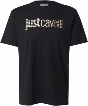 Just Cavalli Tričko  sivá / čierna / šedobiela