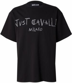 Just Cavalli Tričko  čierna / biela