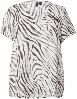Vero Moda Curve Blúzka 'VMCDORA'  čierna / biela