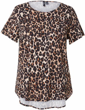 Vero Moda Curve Blúzka  béžová / hnedá