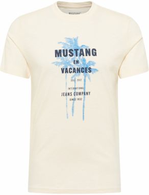 MUSTANG Tričko 'Austin'  námornícka modrá / svetlomodrá / biela