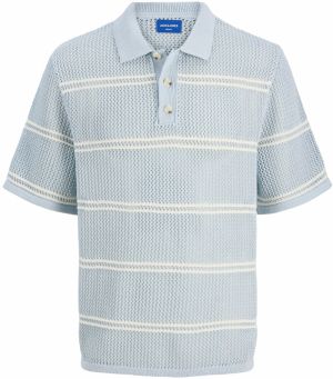 JACK & JONES Sveter 'JORSUMMER'  svetlomodrá / biela