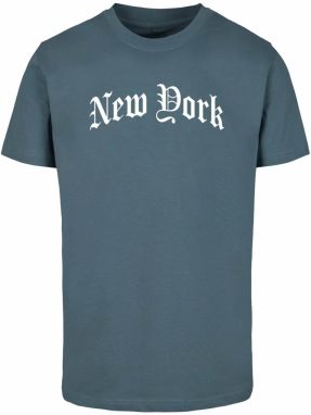 Mister Tee Tričko 'New York'  dymovo modrá / biela