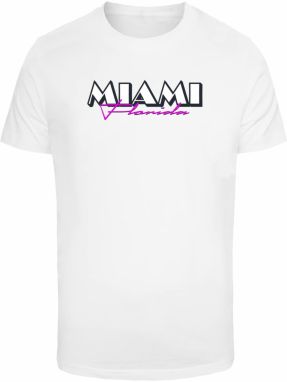 Mister Tee Tričko 'Miami Florida'  fialová / čierna / šedobiela