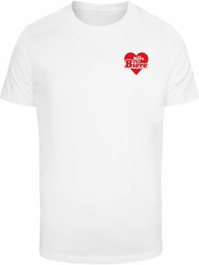 Mister Tee Tričko 'Bierherz'  ohnivo červená / biela