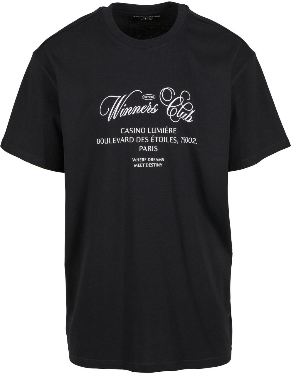 Mister Tee Tričko 'Winners Club'  čierna / biela