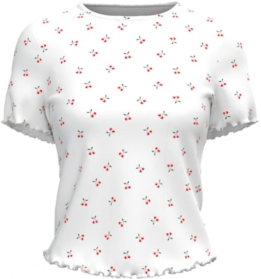 VERO MODA Tričko 'VMHarry'  jedľová / červená / biela