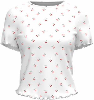 VERO MODA Tričko 'VMHARRY'  jedľová / červená / biela