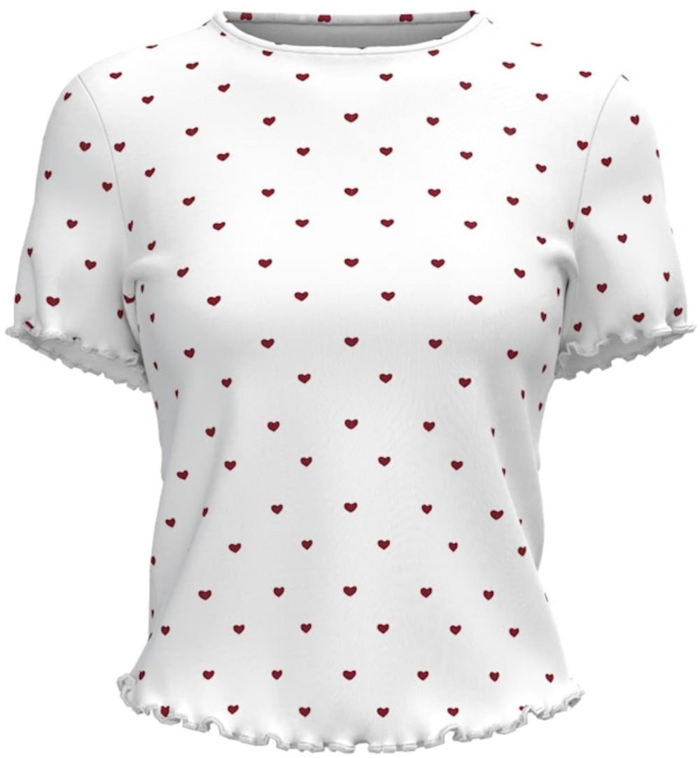 VERO MODA Tričko 'VMHarry'  červená / biela