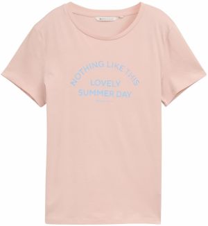 TOM TAILOR DENIM Tričko  nebesky modrá / rosé