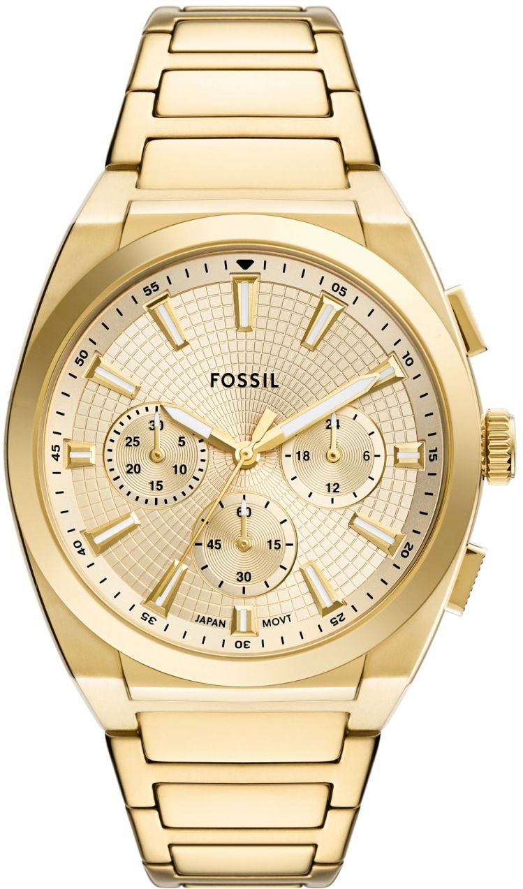 FOSSIL Analógové hodinky 'Everett'  zlatá / čierna
