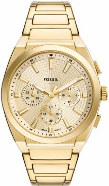 FOSSIL Analógové hodinky 'Everett'  zlatá / čierna