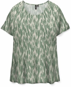 VERO MODA Tričko 'VMEASY JOY'  béžová / svetlozelená