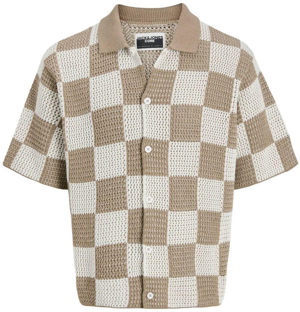 JACK & JONES Kardigán 'Jcoathletico'  farba ťavej srsti / tmavobéžová