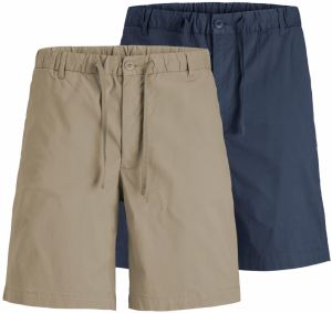 Jack & Jones Plus Nohavice 'JPSTJAIDEN'  béžová / námornícka modrá