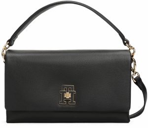 TOMMY HILFIGER Listová kabelka  čierna
