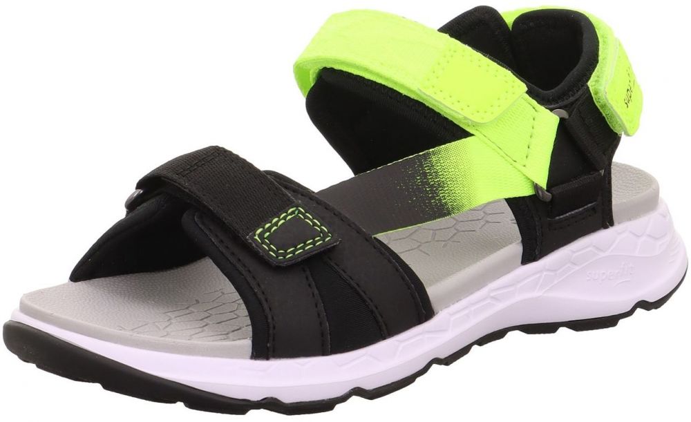 SUPERFIT Otvorená obuv  trávovo zelená / čierna