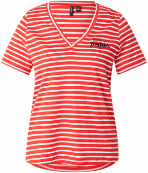 VERO MODA Tričko  jasne červená / čierna / biela