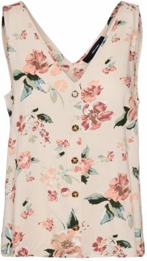 VERO MODA Top 'VMBUMPY'  béžová / zelená / jedľová / eozín