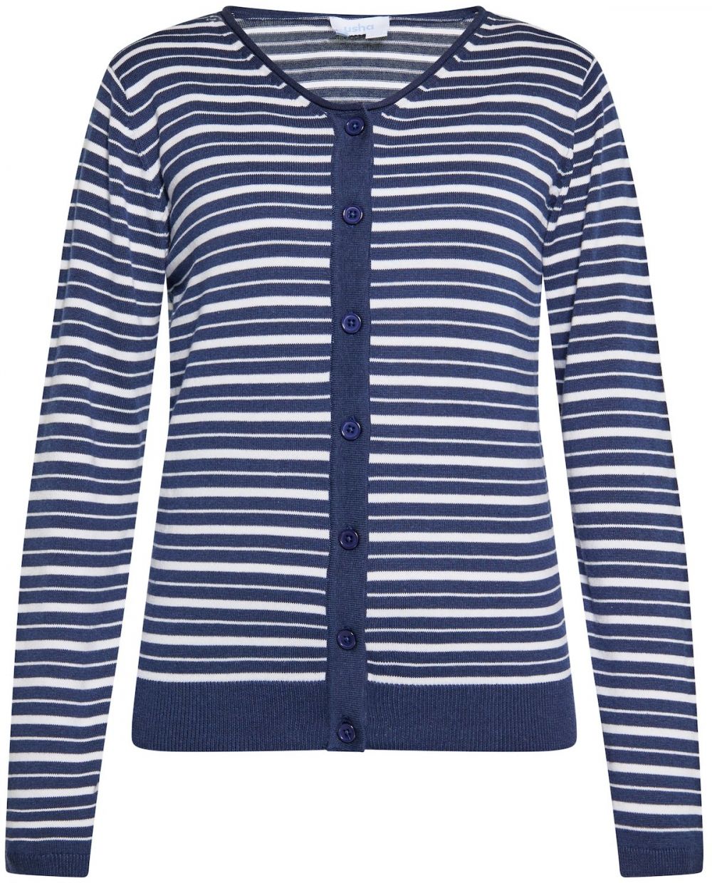 usha BLUE LABEL Kardigán  námornícka modrá / biela