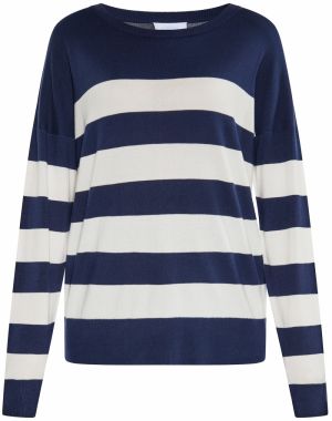 usha BLUE LABEL Sveter  námornícka modrá / biela