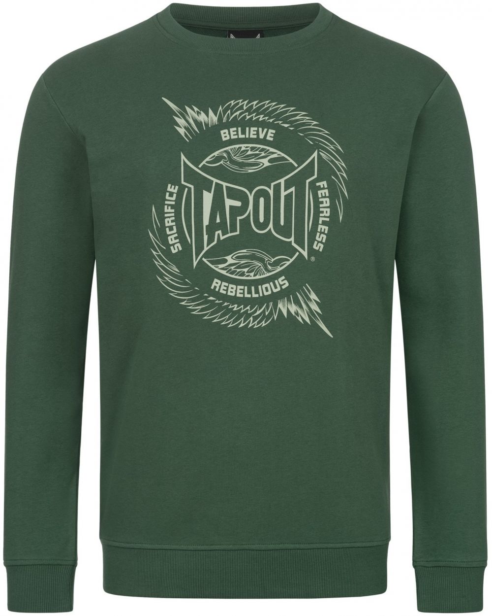 Tapout Mikina 'Spirit'  zelená / biela