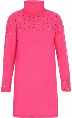 faina Pletené šaty  kráľovská modrá / fuksia / svetločervená / strieborná
