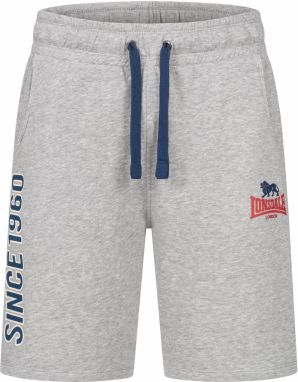 LONSDALE Športové nohavice  tmavomodrá / sivá melírovaná / červená