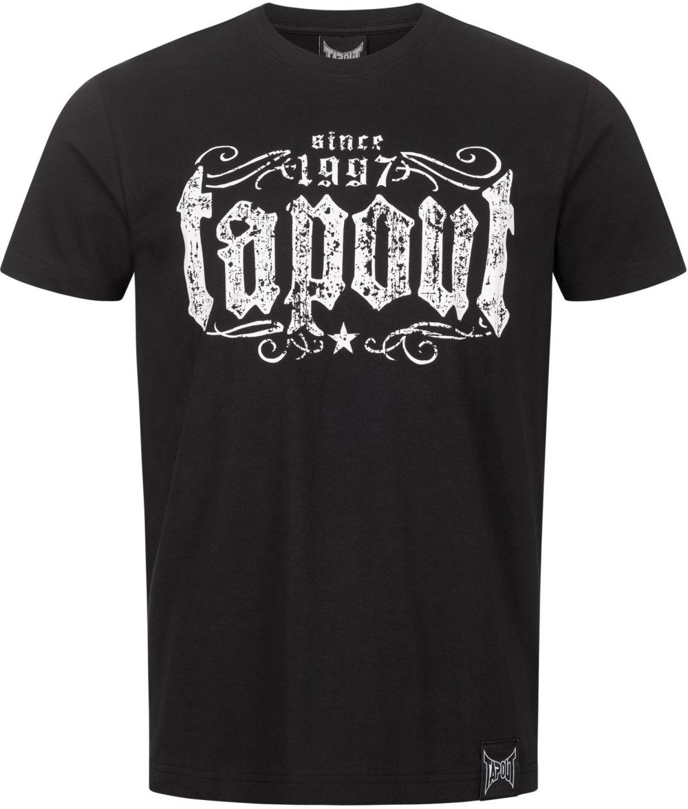 Tapout Tričko 'CRASHED '  čierna / biela