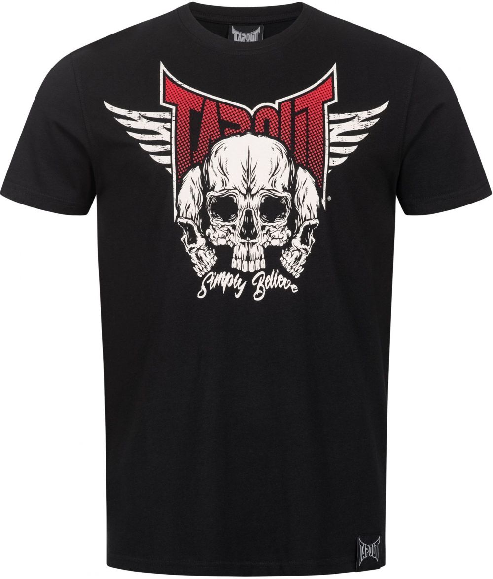 Tapout Tričko 'HAMLINES'  tmavočervená / čierna / biela