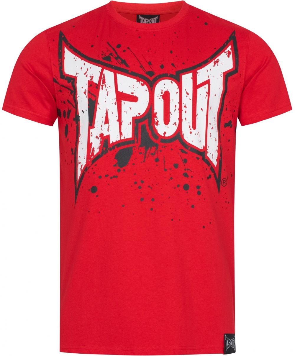 Tapout Tričko ' SPLASHING '  červená / biela