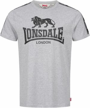 LONSDALE Tričko 'STOUR'  sivá / čierna