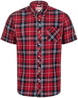 LONSDALE Košeľa ' BRIXWORTH '  červená / čierna / biela