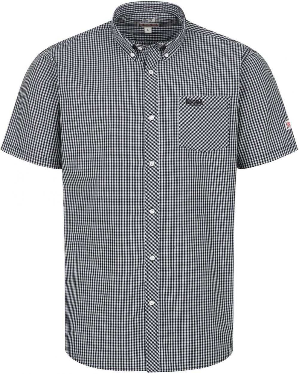 LONSDALE Košeľa ' BRIXWORTH '  čierna / biela