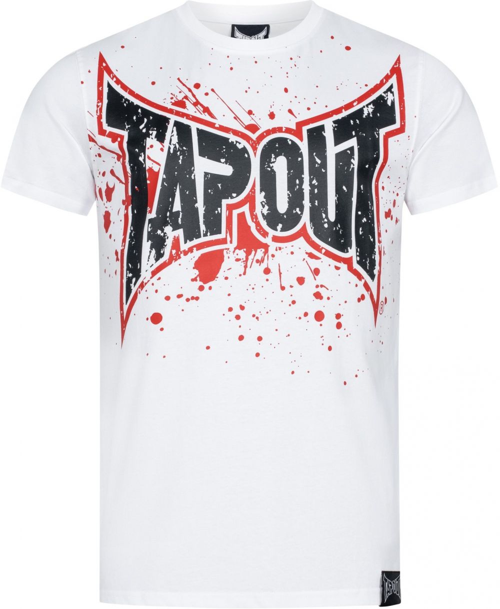 Tapout Tričko ' SPLASHING '  červená / čierna / biela