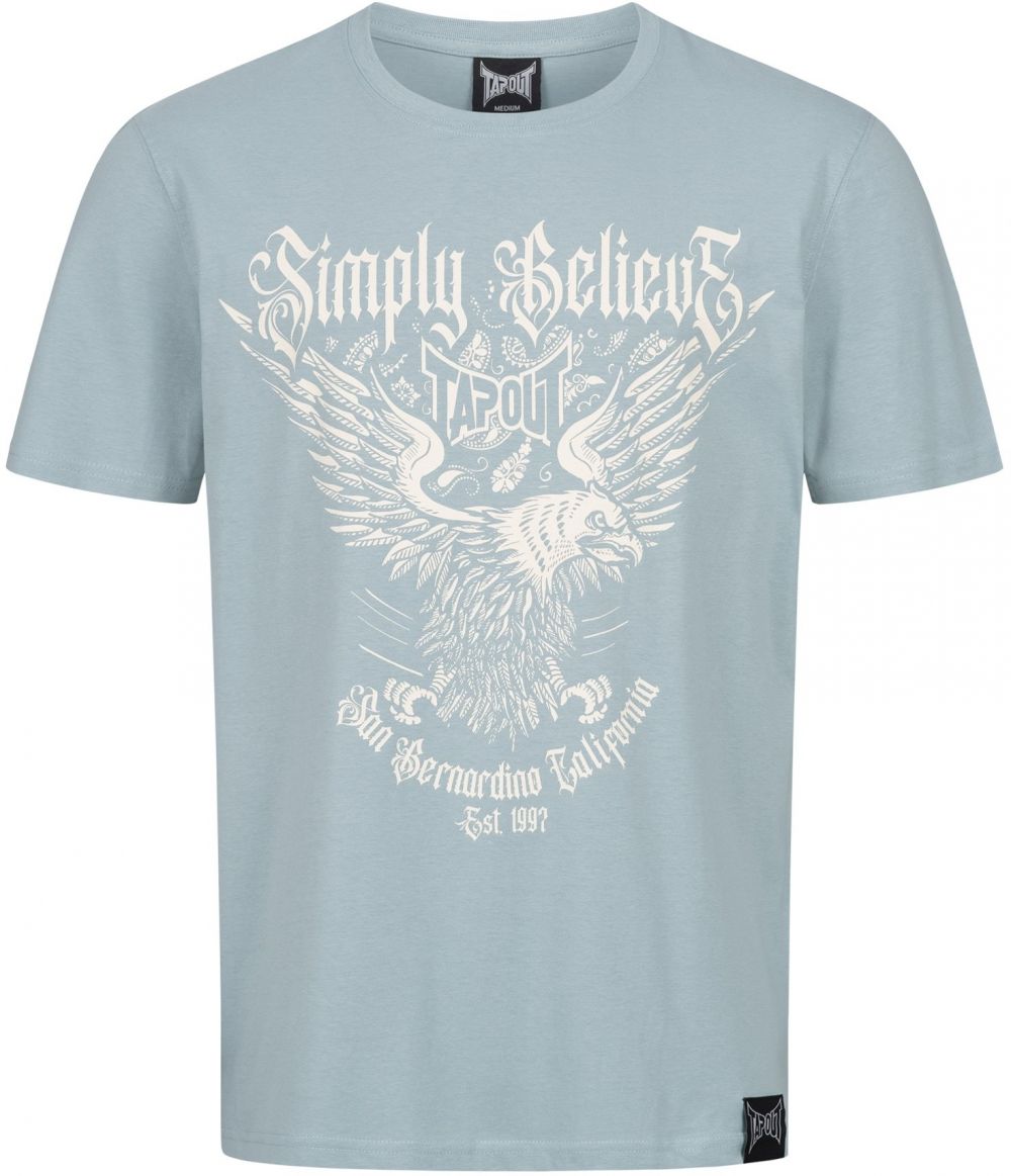 Tapout Tričko ' THROPER '  modrosivá / biela